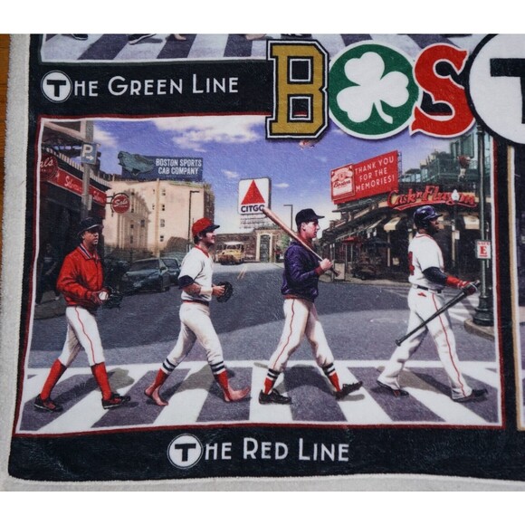 T-Pass Original Blanket -Shera- Boston Legends - Celtics-Patriots-Red Sox-Bruins - Picture 5 of 8